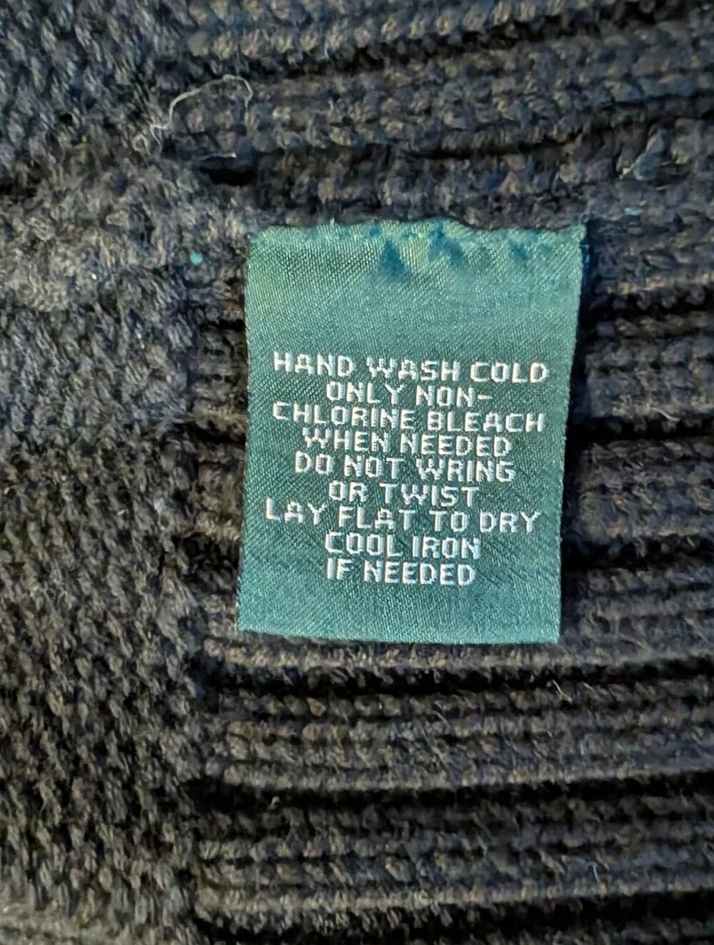 Vintage Lauren Ralph Lauren Y2K Military Cardigan Sweater Black Cotton Knit Sz L